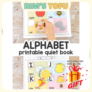 Bộ học liệu bóc dán BẢNG CHỮ CÁI TIẾNG ANH - Học liệu Montessori Đồ chơi giáo dục sớm Montessori