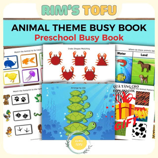 Bộ học liệu bóc dán chủ đề thế giới động vật cho bé - Đồ chơi giáo dục sớm Montessori