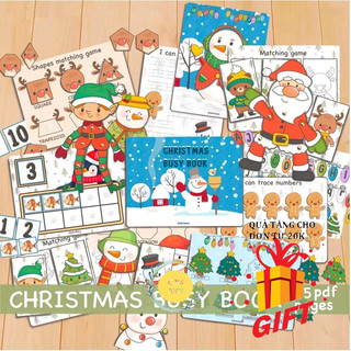 Bộ học liệu bóc dán Christmas Busy Book - quà tặng Giáng sinh cho bé