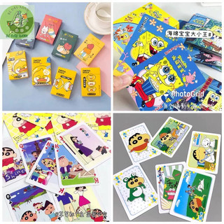 Bộ Bài tây poker hoạt hình vịt vàng, Shin bút chì hình bọt biển, HELLO KITTY siêu dễ thương in hình độc đáo chơi xì zách