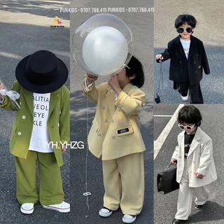 Set Vest cho bé trai siêu ngầu. Set vest cho bé trai đủ màu chất đẹp. PUN KIDS
