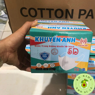 Hộp 100 cái  Khẩu trang kháng khuẩn 5D AK Mask Khuyến Anh, Ngăn Bụi Mịn-Kháng Khuẩn-Chống Tia Uv