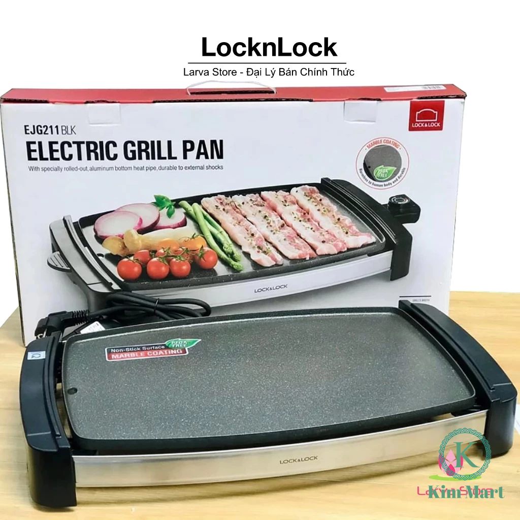 Bếp nướng điện Lock&Lock EJG211BLK 1800W - Bảo hành chính hãng 2 năm - Chính hãng