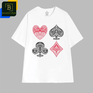 Cao cấp - Áo thun tay lỡ oversize in các họa tiết Cơ Rô Chuồn Bích độc đáo playing cards shirt BND715