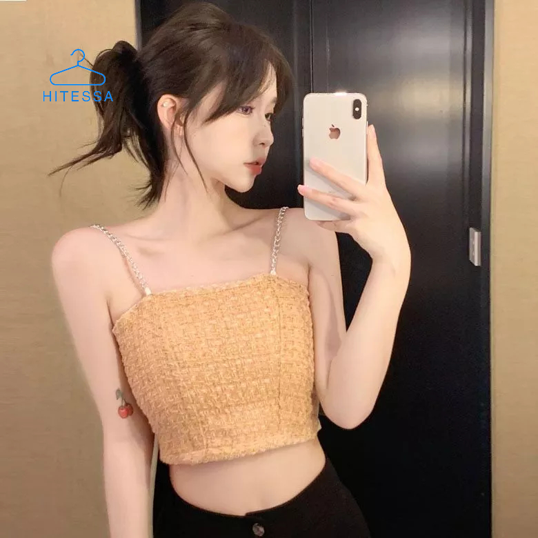 Áo Bra Dáng Ngắn Với Phong Cách Sang Trọng - Thiết Kế Xinh Xắn, Sexy với Dây Chéo, Phù Hợp Mọi Hoạt Động