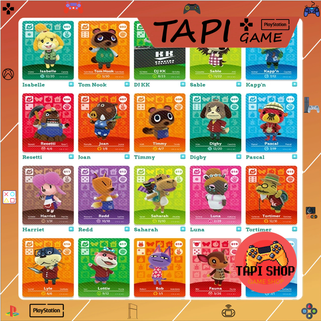 [Chính Hãng Nintendo] Thẻ Amiibo Animal Crossing New Horizons Elephant & anteater & Frog Nintendo Sw