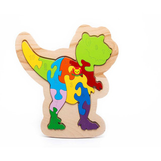 Puzzle T-rex |Đồ chơi xếp hình bằng gỗ, tranh gỗ ghép hình, giáo cụ mầm non