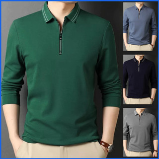 Áo Polo dài tay FUNS áo giữ ấm DP D cổ bẻ chất vải thun nỉ cao cấp co giãn nam nữ thu đông đủ màu