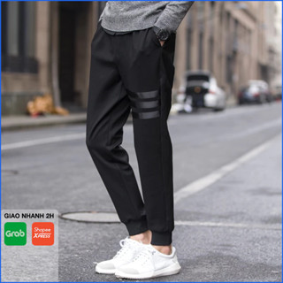 Quần jogger thể thao nam mã MK E dáng quần bó ống trẻ trung chất thun thu đông Hàn Quốc quần ống dài năng động