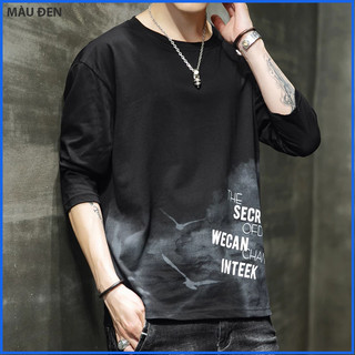 Áo thun tay lỡ FUNS áo dài tay nam DP A  áo phông nam chất vải cotton phong cách hàn quốc mùa hè thu