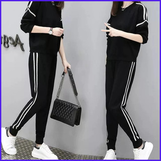 Bộ Quần áo thu đông nữ UNIFUN mã MK O dáng thể dục thể thao hàn quốc đẹp bao gồm áo khoác hoodie và quần jogger