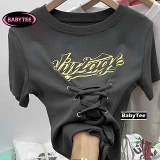 Áo Croptop VINTAGE ĐAN TRƯỚC Chất Borip In Chữ CR138, Áo Thun Tay Ngắn Cổ Tròn Kiểu Sexy Nữ Tôn Dáng BABYTEE