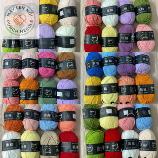 Set 10 cuộn len các loại, len milk bò, milk cotton, len nhung đũa, len lông cừu bông xù