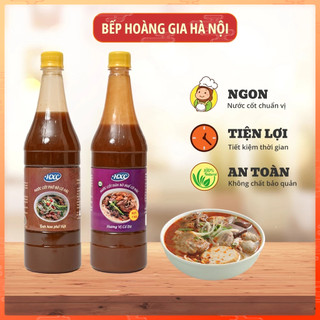 2 chai - Gia vị nấu phở Bò & bún Bò Huế 1kg - Nước cốt phở HXC chuẩn vị, tiện lợi, nhanh chóng, không cần nêm nếm