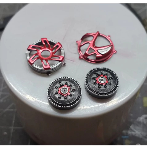 Mô Hình phụ kiện Nồi khô độ ( Đã sơn) cho mô hình xe Ducati V4/ Ducati 1199 tỉ lệ 1:12 Ducabike