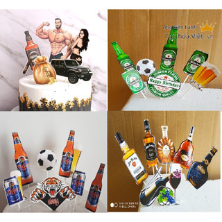 Set Cắm giấy trang trí bánh hiện đại