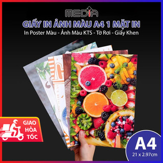 Giấy In Ảnh Media 1 Mặt Bóng A4 (21x30), Giấy Ảnh 115/135/180/210/230gsm Photo Paper Glossy
