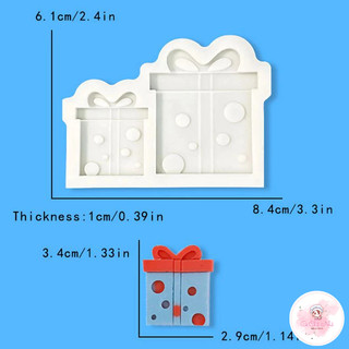 Khuôn Silicon hộp quà - tạo hình đất sét, gumpaste, fondant
