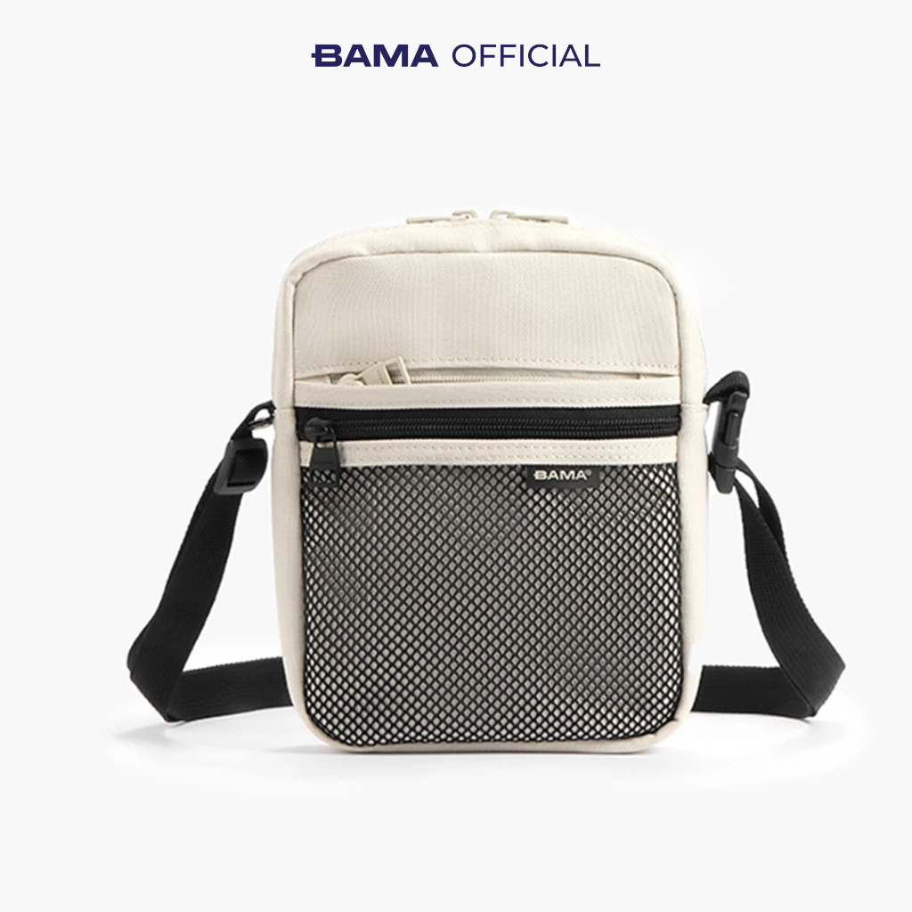 Túi đeo chéo nam nữ BAMA Mesh Fabric Shoulder Bag MF201 chống nước nhiều ngăn, túi mini vải canvas thời trang