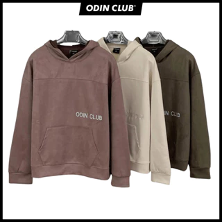 Áo hoodie da lộn Fuse ODIN CLUB, Áo nỉ có mũ thời trang nam nữ chất liệu da lộn, Local Brand ODIN CLUB