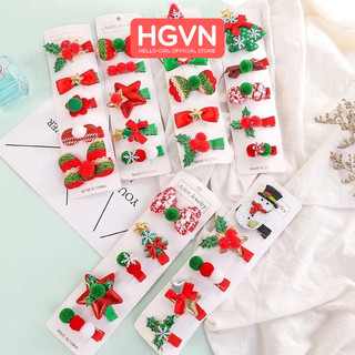 SET 5 Kẹp Tóc Giáng Sinh Xinh Xắn HGVN Kẹp Tóc Noel Nhiều Mẫu Dễ Thương Cho Bé 