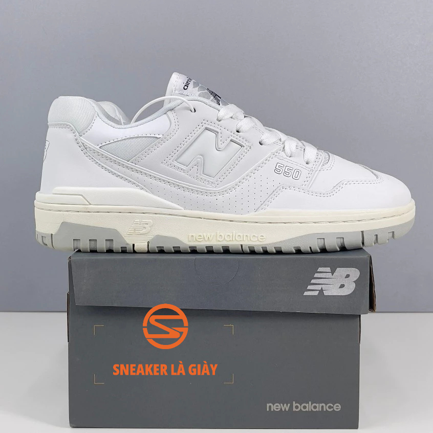 Giày New Balance 550 White Grey - Bản Đẹp Fullbox