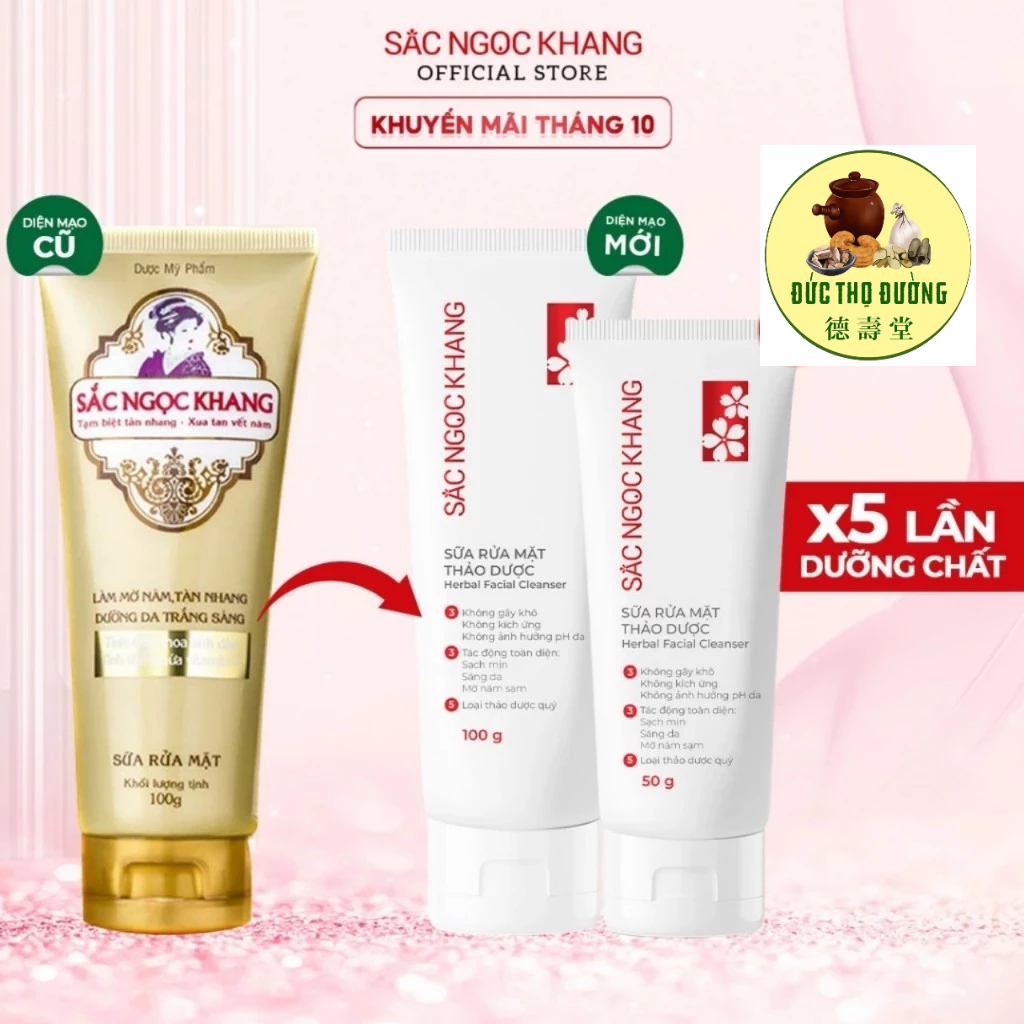 Sữa rửa mặt Sắc Ngọc Khang 100g