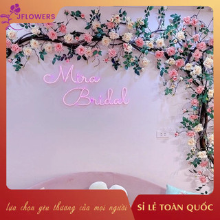 Dây hồng leo 1m7 cao cấp, dây hồng leo trang trí nhà cửa, decor studio - hoa lụa hoa giả siêu xinh