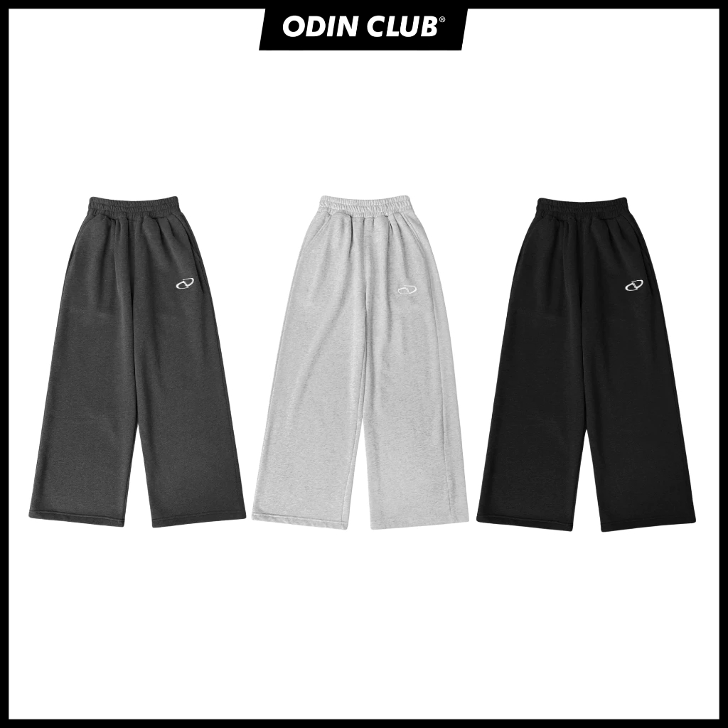 Quần nỉ oversize Wided Pants ODIN CLUB, Quần dài ống rộng nam nữ unisex chất liệu nỉ bông