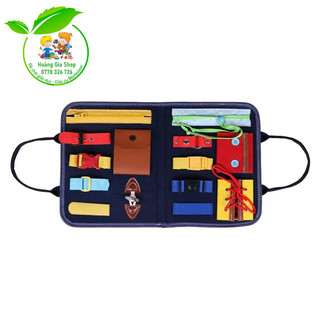 Bảng bận rộn thực hành kỹ năng đóng mở khóa bằng vải dạ - Busy board