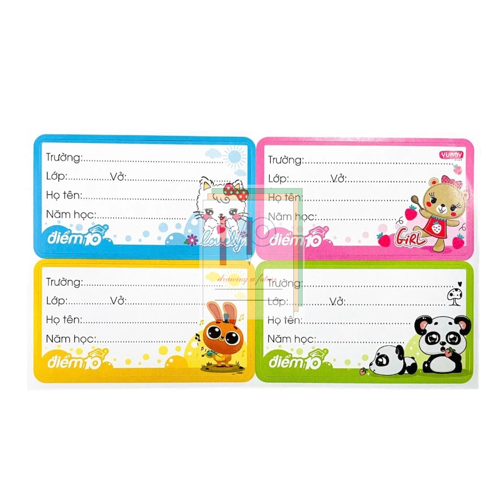 Nhãn vở TP-NBL02 (16 nhãn/xấp)