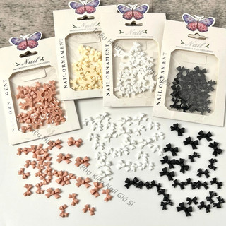 Phụ kiện gắn móng charm nơ nhựa gắn móng nail