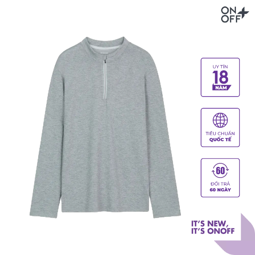 Clearance sale | Áo nam dài tay cổ cao ONOFF đàn hồi, hỗ trợ vận động - H17TL20095