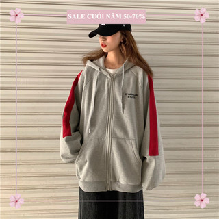 Áo khoác nỉ tay dài ULZZANG from đẹp HOT TREND 2023, Áo khoác unisex form rộng dày dặn