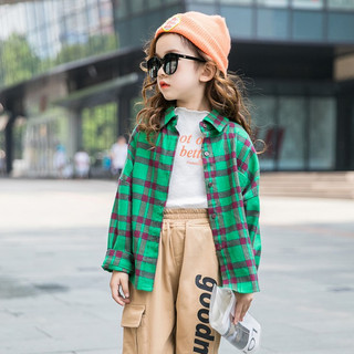 Áo sơ mi caro form rộng bé trai