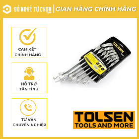 Cờ lê, chìa khoá vòng miệng tự động lắc léo 7 cây tolsen 15259 - CHÍNH HÃNG