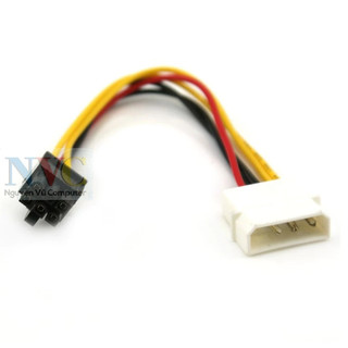 Dây cáp chuyển nguồn 4 pin Molex Sang 6 pin nguồn VGA