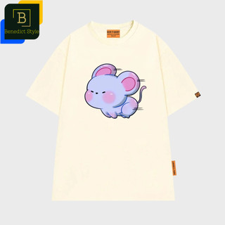 Áo thun tay lỡ unisex in hình Chuột con chạy tốc độ vui nhộn cute speedy baby Mice shirt BND736