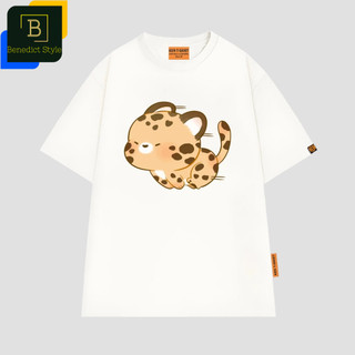 Áo thun tay lỡ unisex in hình Báo Đốm con chạy tốc độ vui nhộn cute speedy baby Leopard shirt BND743