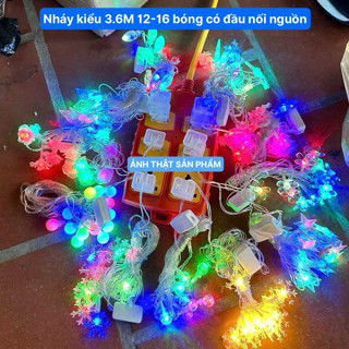 [XẢ KHO] Đèn nháy led 3.6M 16 bóng trang trí Tết đủ các kiểu, các mẫu. Giao Ngẫu Nhiên