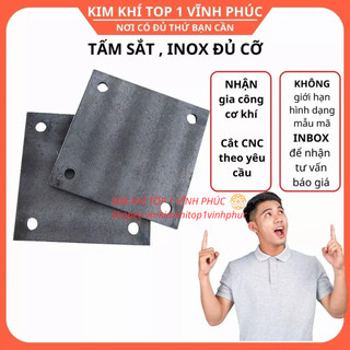 Bản mã tấm sắt thép inox vuông chân đế cột sắt nhiều loại 10 12 15 20 25 30