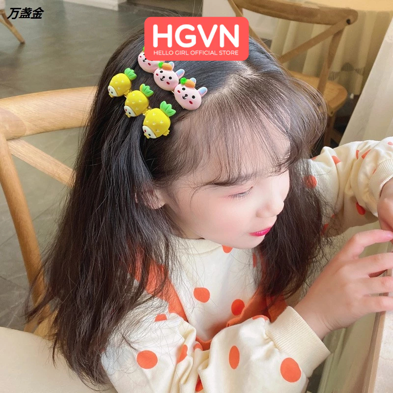 SET 10 Kẹp Tóc Hình Hoa / Trái Cây Xinh Xắn Cho Bé Gái KT_1005 #B38