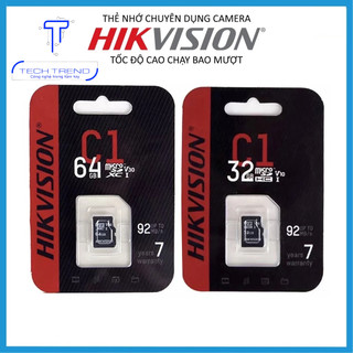 Thẻ nhớ sd microsdhc hikvision 32gb,64gb 92mb/s chuyên dùng cho camera - bảo hành chính hãng