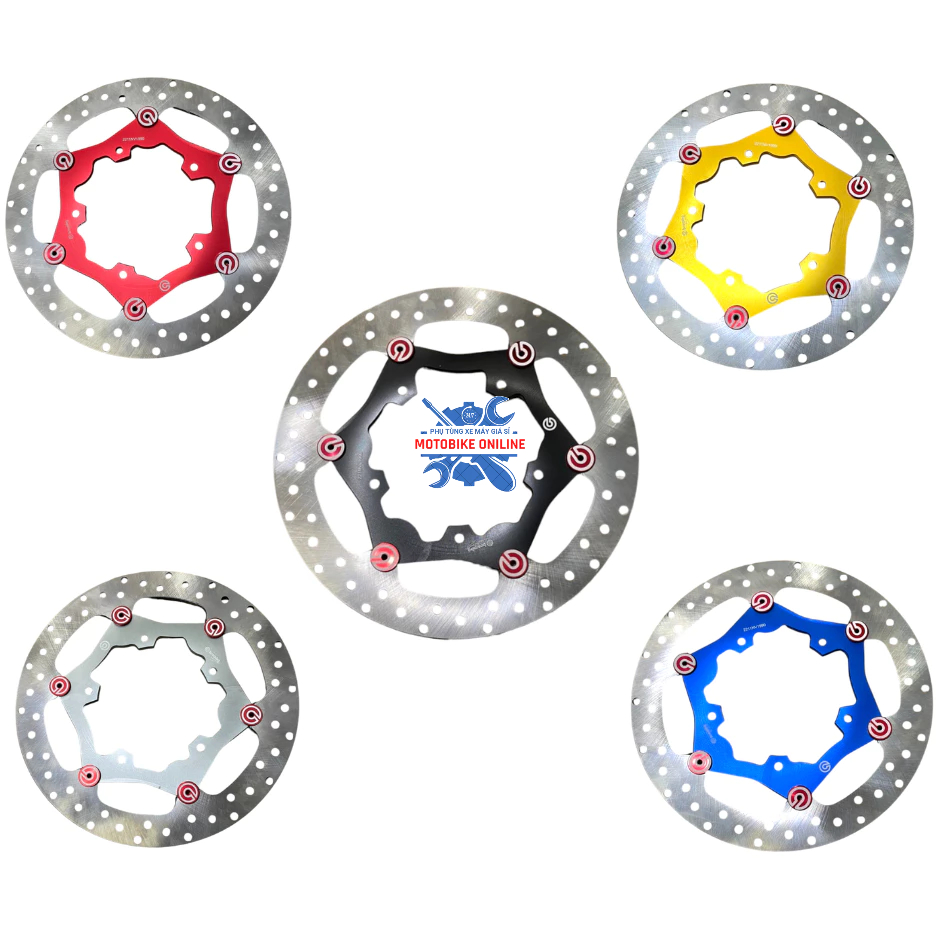 Đĩa thắng AB đời 2013-2023 Đĩa Thắng Trước 5 lỗ size 265mm khoen đỏ