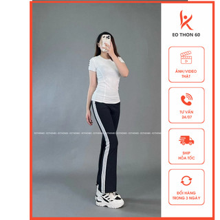 Áo das tay sọc ngang , quần dài loe 3 sọc Eothon60