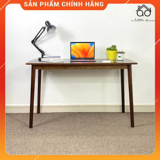 Bàn làm việc, bàn học, bàn văn phòng màu nâu gỗ óc chó size 1m6 - chất liệu gỗ cao su tự nhiên - tiêu chuẩn xuất khẩu