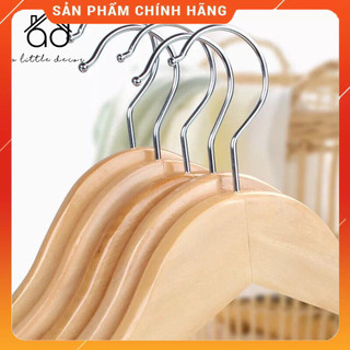 Bộ combo móc gỗ treo quần áo có thanh ngang A Little Decor - Móc treo bằng gỗ tự nhiên - Mắc quần áo gỗ