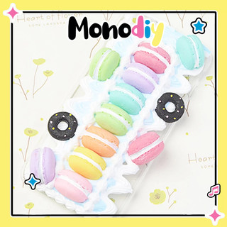 Charm Nửa Chiếc Bánh Macaron Trang Trí Ốp Lưng Điện Thoại, Ống Đựng Bút, Gương