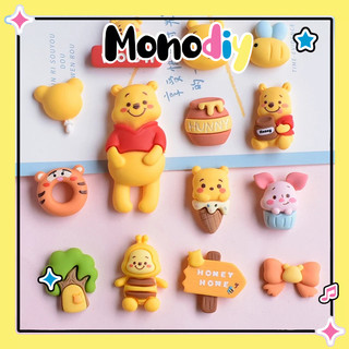 Charm slime - charm gấu pooh trang trí ốp điện thoại, kẹp tóc. diy