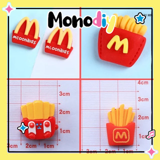 Charm slime - Charm hình khoai tây chiên, McDonald's trang trí ốp điện thoại, toploader, kẹp tóc